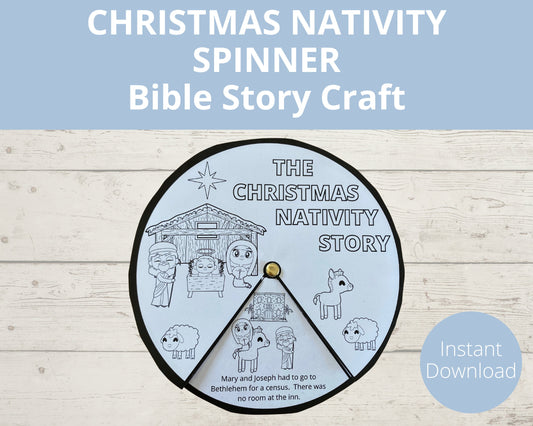 Christmas Nativity Printable Bible Spinner