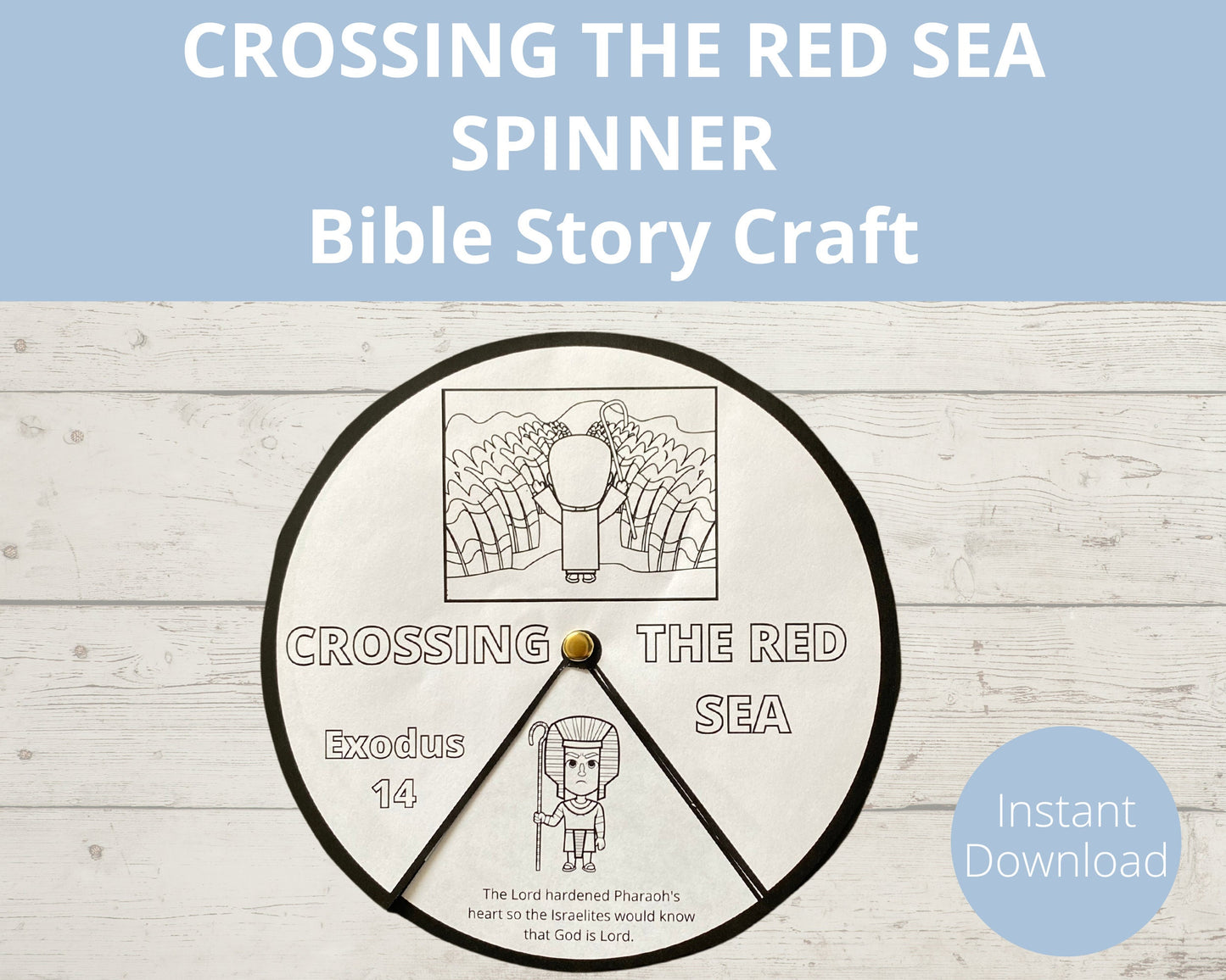 Crossing the Red Sea Printable Spinner