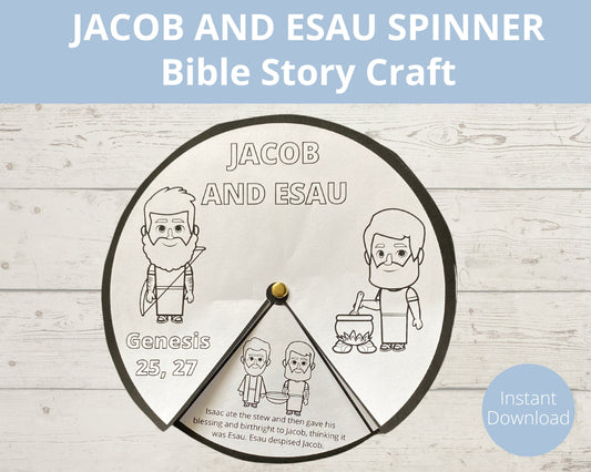 Jacob and Esau Printable Spinner