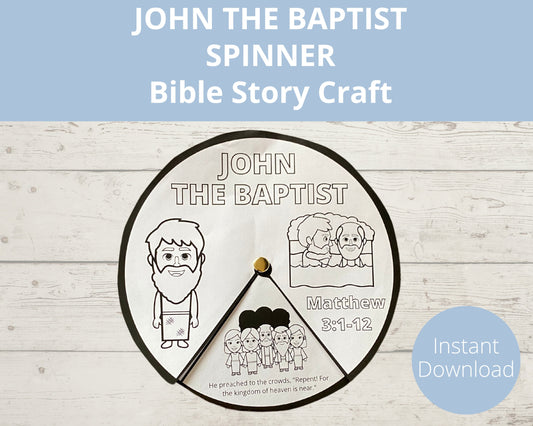 John the Baptist Printable Spinner