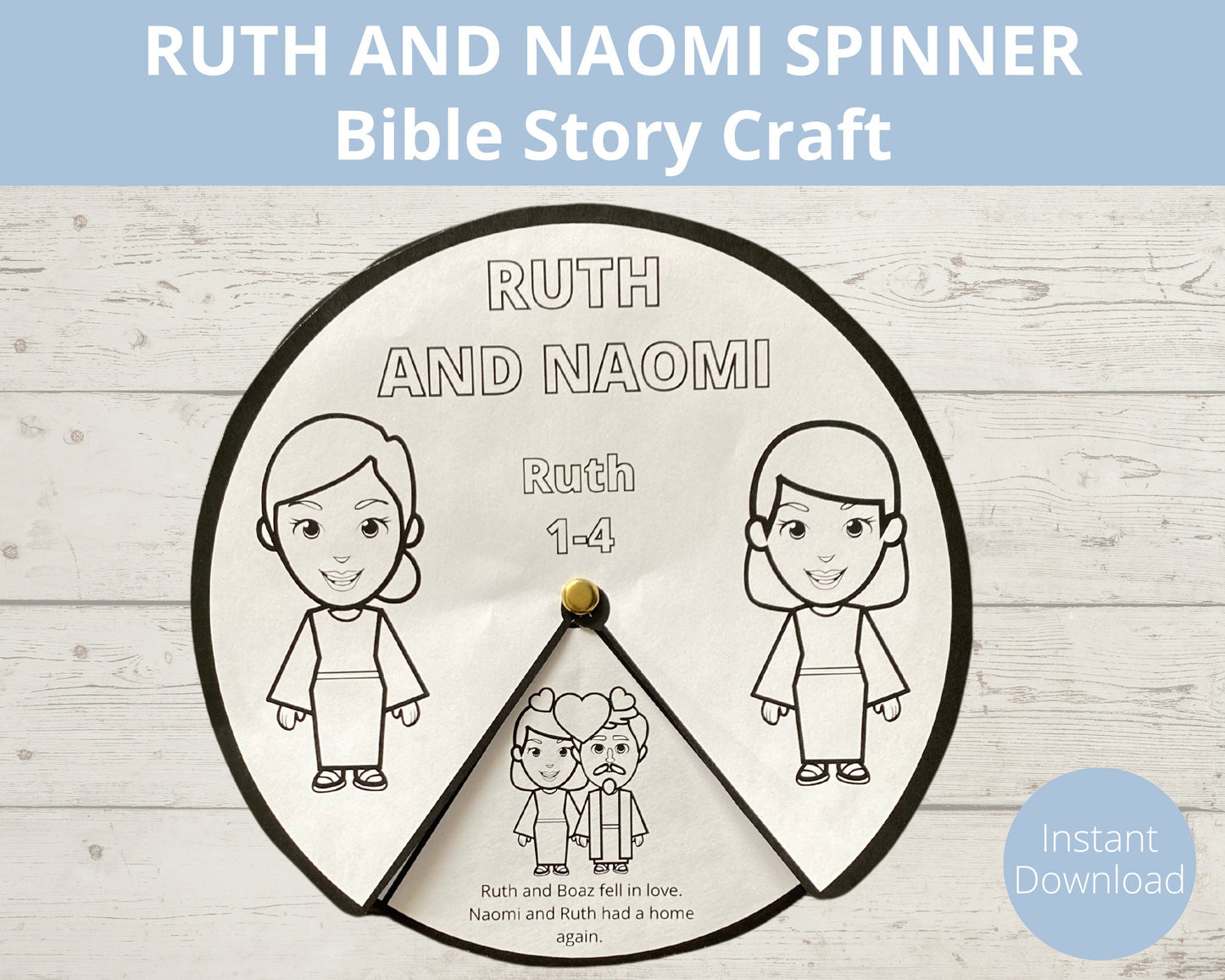 Ruth and Naomi Printable Spinner