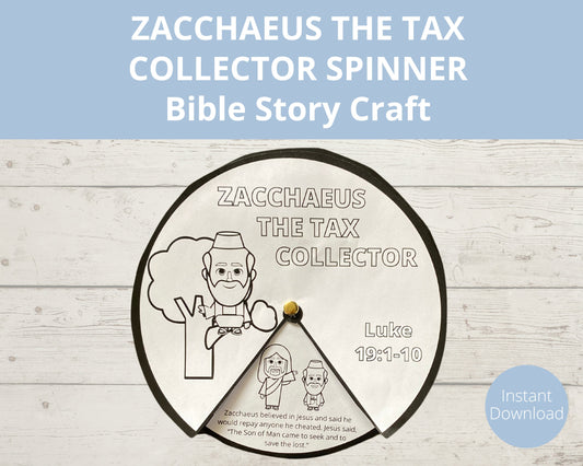 Zacchaeus Printable Spinner