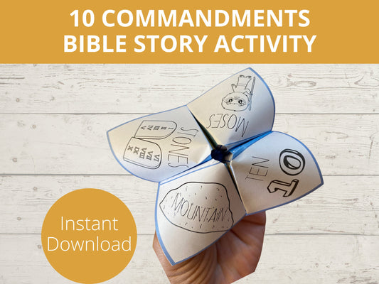 10 Commandments Printable Cootie Catcher