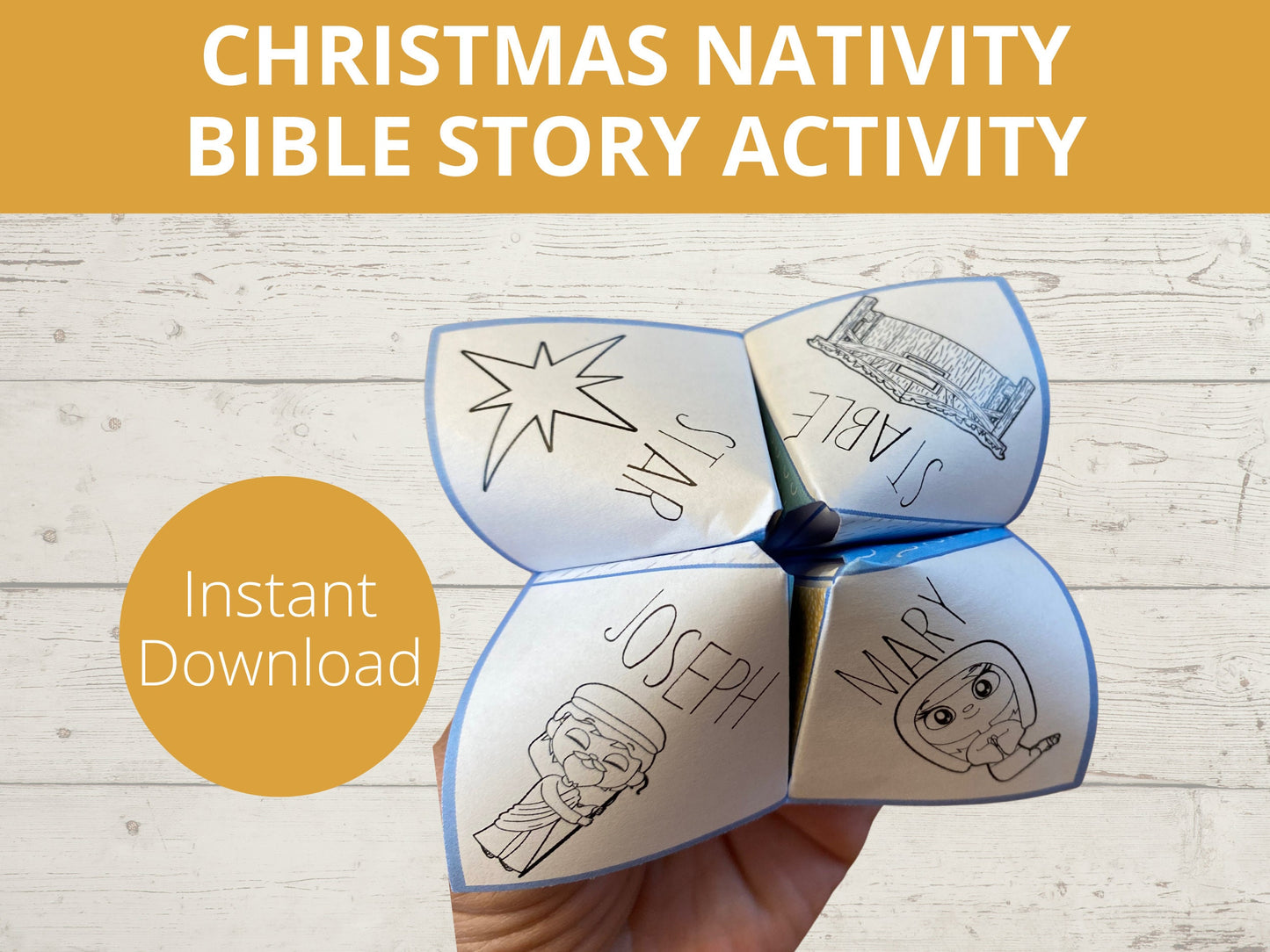 Christmas Nativity Printable Cootie Catcher