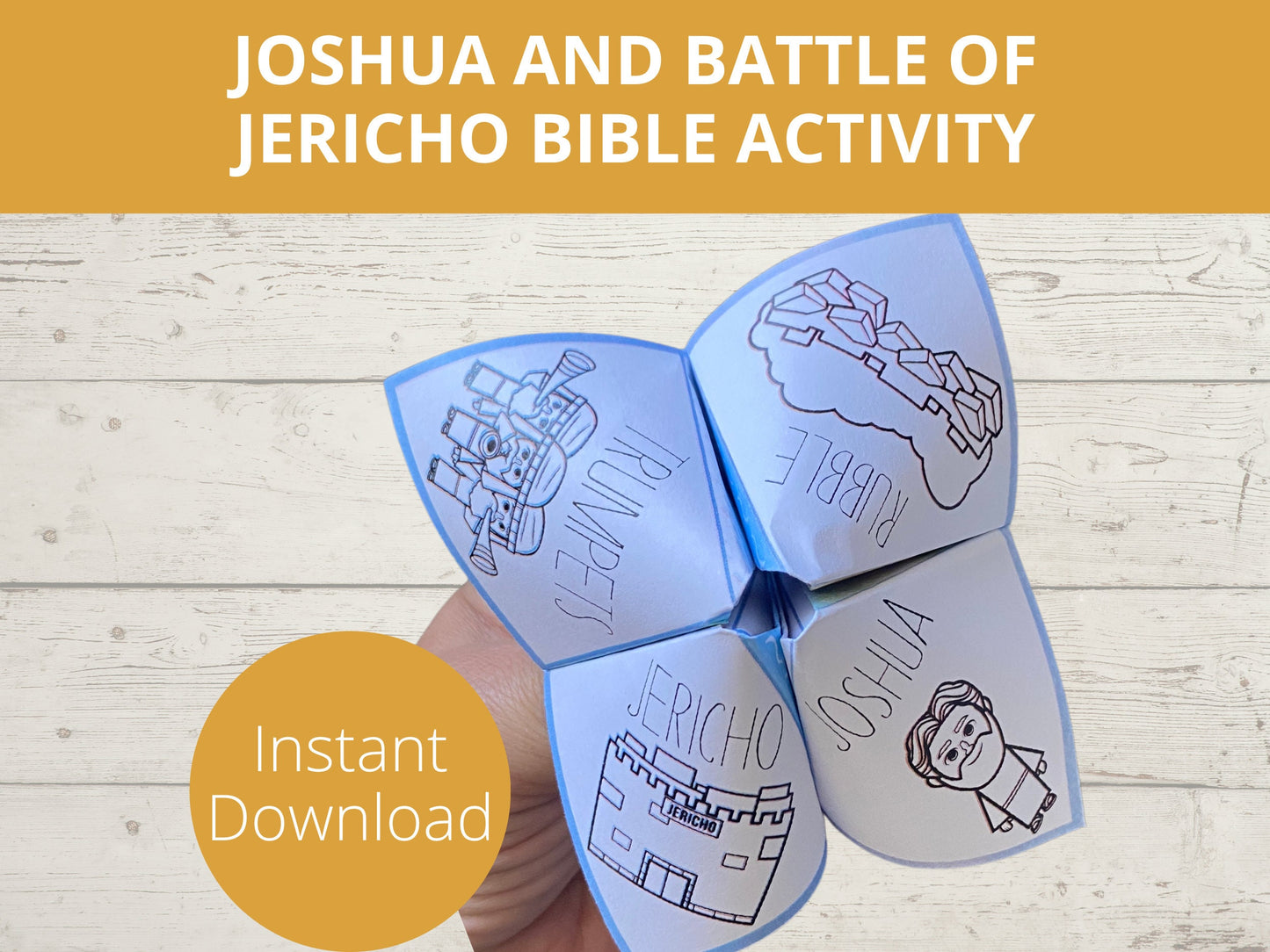 Joshua and the Battle of Jericho Printable Cootie Catcher