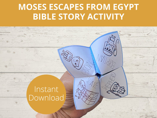 Moses Escapes from Egypt Printable Cootie Catcher