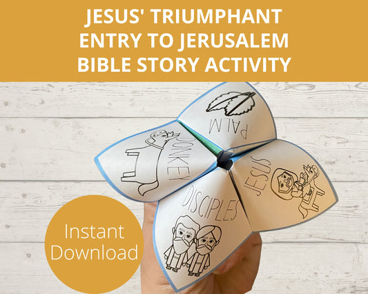 Jesus Triumphant Entry to Jerusalem Printable Cootie Catcher