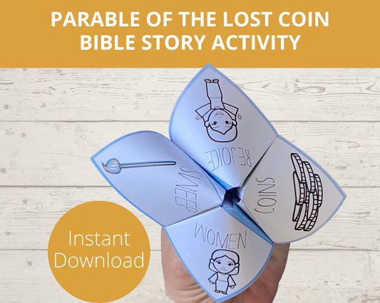 Parable of Lost Coin Printable Cootie Catcher