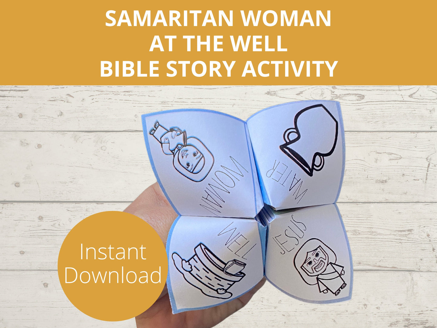 Samaritan Woman at the Well Printable Cootie Catcher