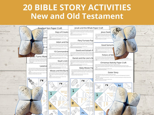 20 Bible Story Printable Cootie Catchers