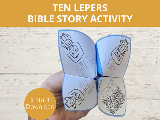 Jesus Heals the Ten Lepers Printable Cootie Catcher