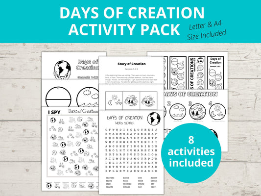 Days of Creation Printable Activity Pack