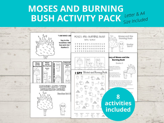 Moses and the Burning Bush Printable Activity Pack