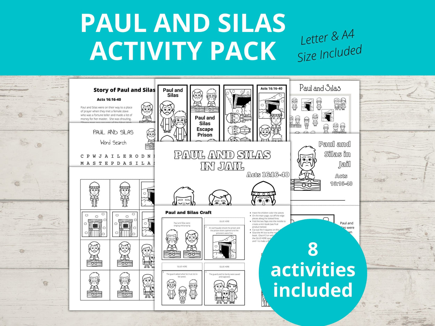 Paul and Silas Printable Activity Pack