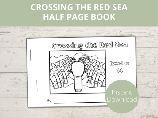 Crossing the Red Sea Printable Half Page Book