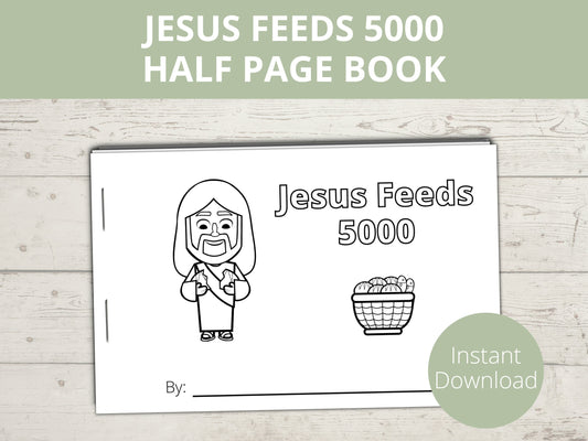 Jesus Feeds 5000 Half Page Book