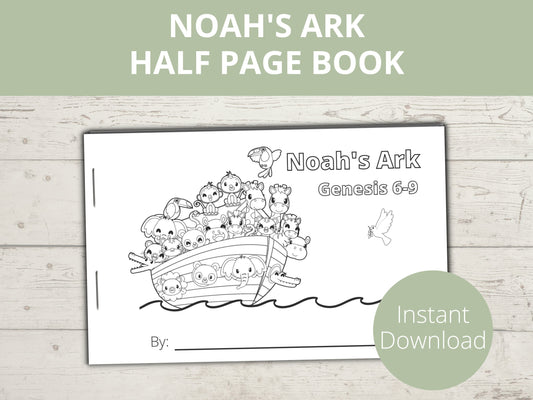 Noah's Ark Printable Half Page Book