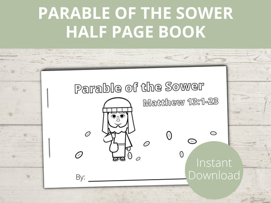 Parable of the Sower Printable Half Page Book