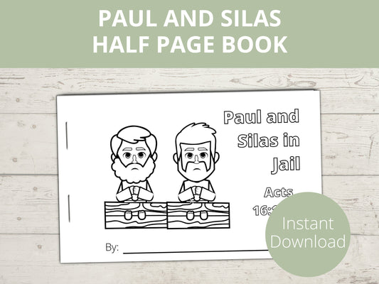 Paul and Silas Printable Half Page Book