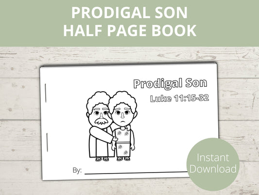 Prodigal Son Printable Half Page Book