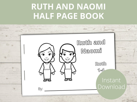 Ruth and Naomi Printable Half Page Book