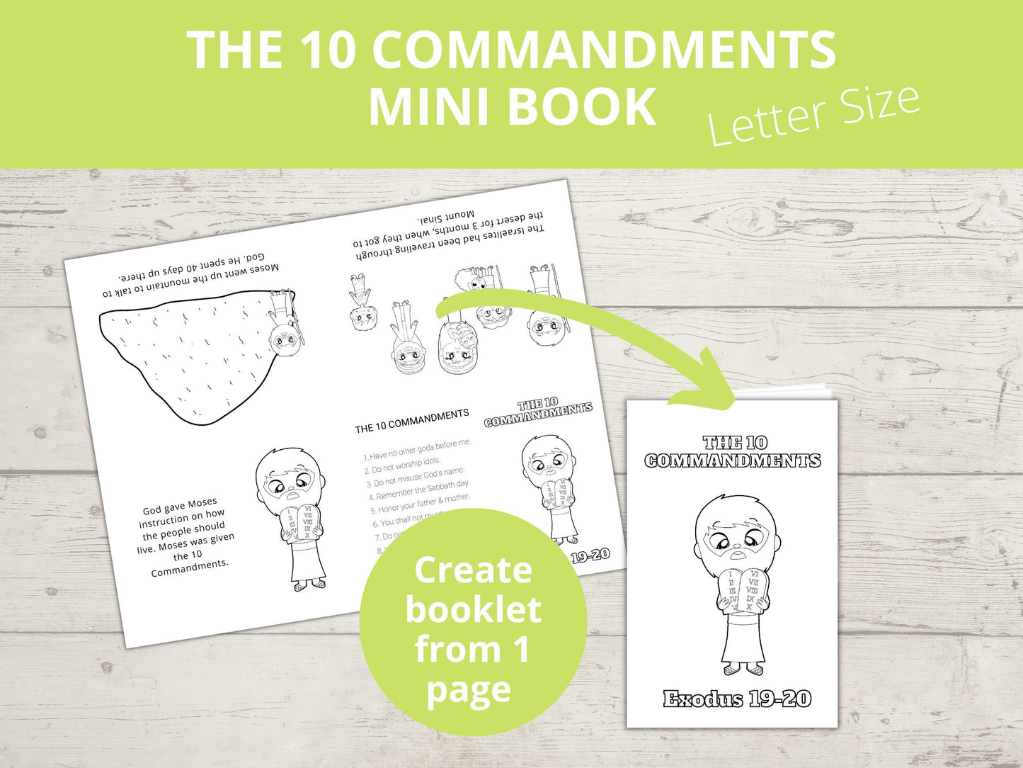 10 Commandments Printable Mini Books