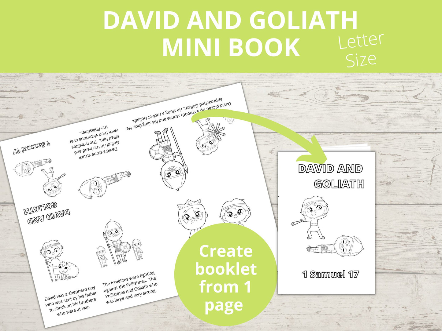 David and Goliath Printable Mini Book