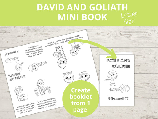 David and Goliath Printable Mini Book