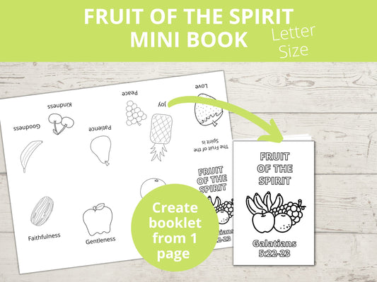 Fruit of the Spirit Printable Mini Book