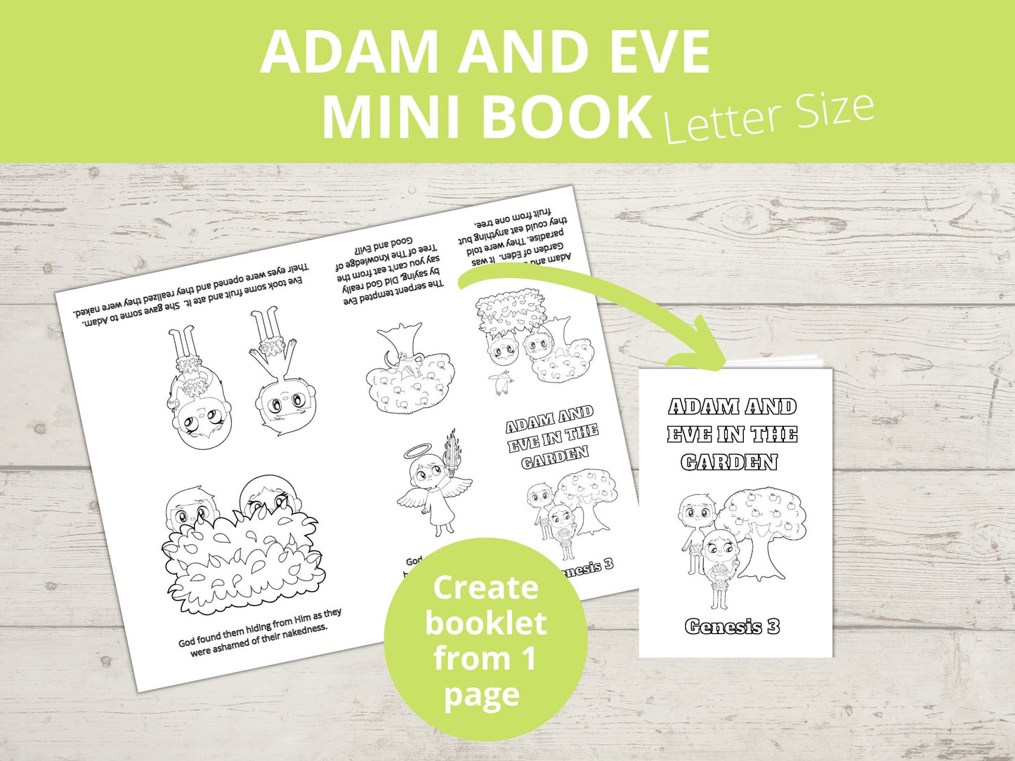 Adam and Eve Printable Mini Book