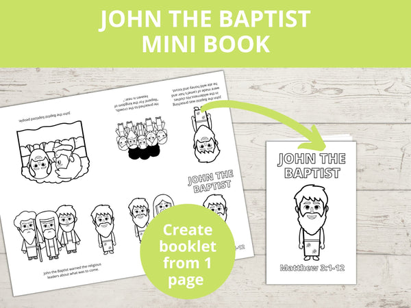 John the Baptist Printable Mini Book – Stored Up Treasure
