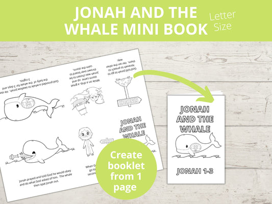 Jonah and the Whale Printable Mini Book