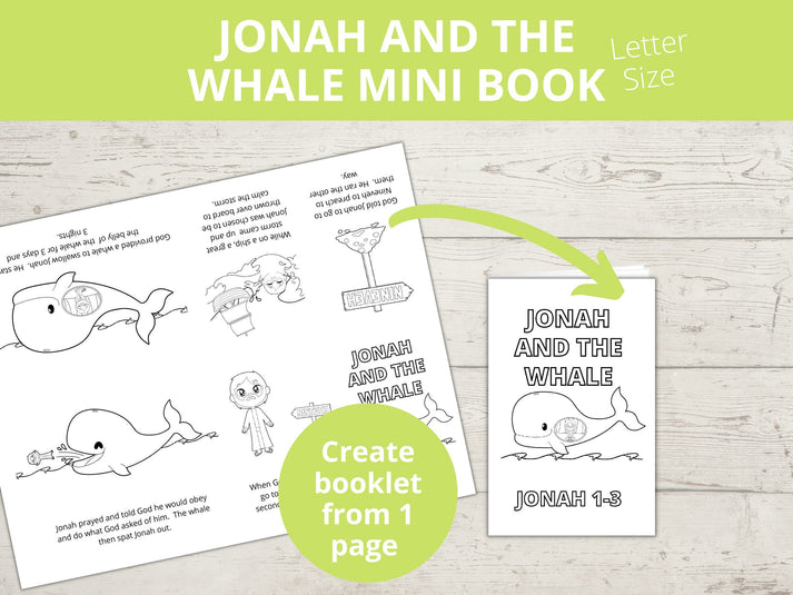 Jonah and the Whale Printable Mini Book – Stored Up Treasure