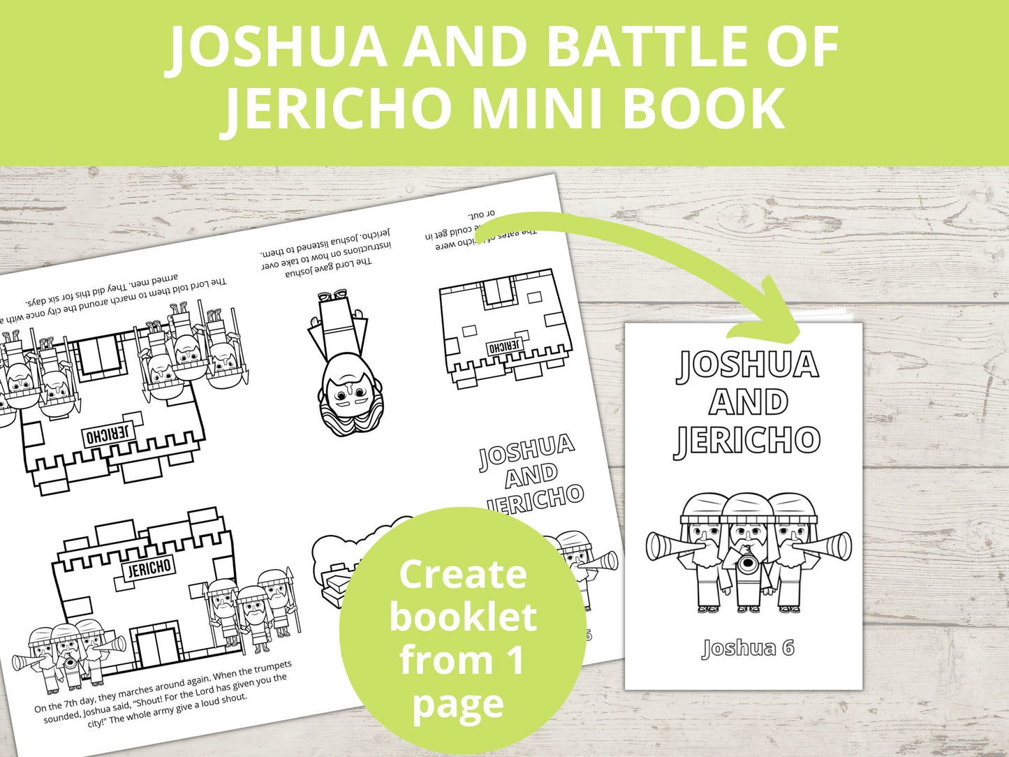 Joshua and the Battle of Jericho Printable Mini Book