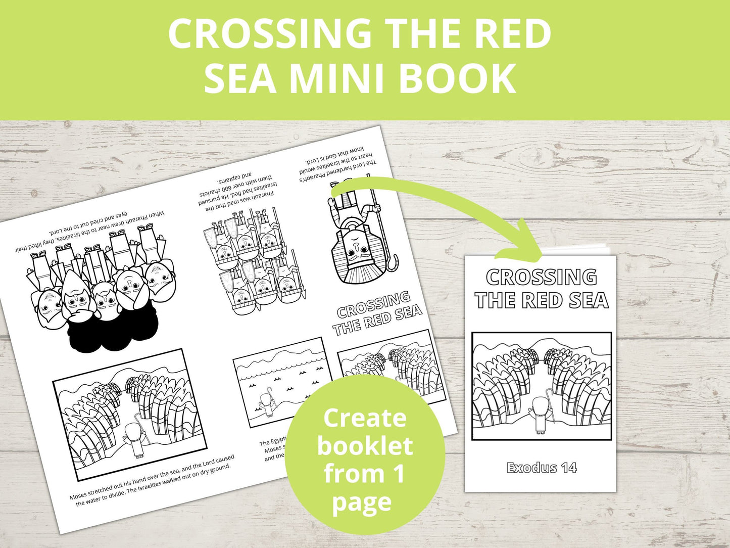 Crossing the Red Sea Printable Mini Book