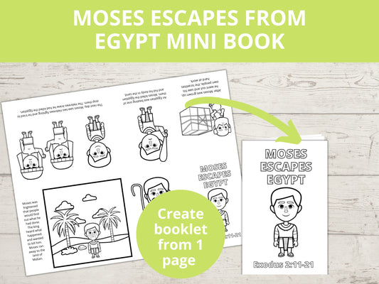 Moses Escapes from Egypt Printable Mini Book