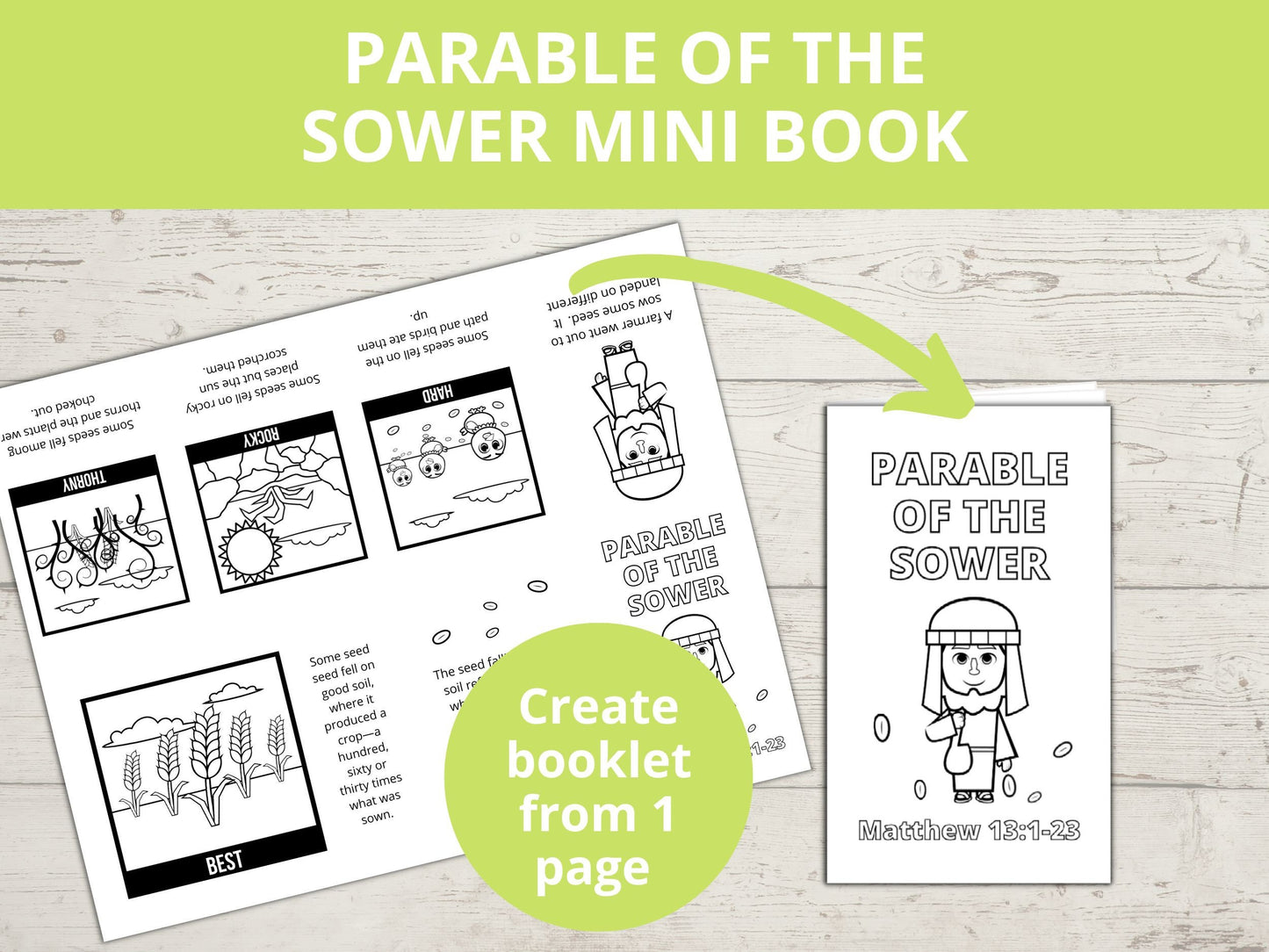 Parable of the Sower Printable Mini book