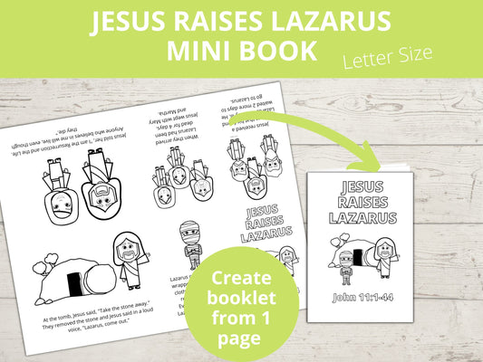 Raising of Lazarus Printable Mini Book