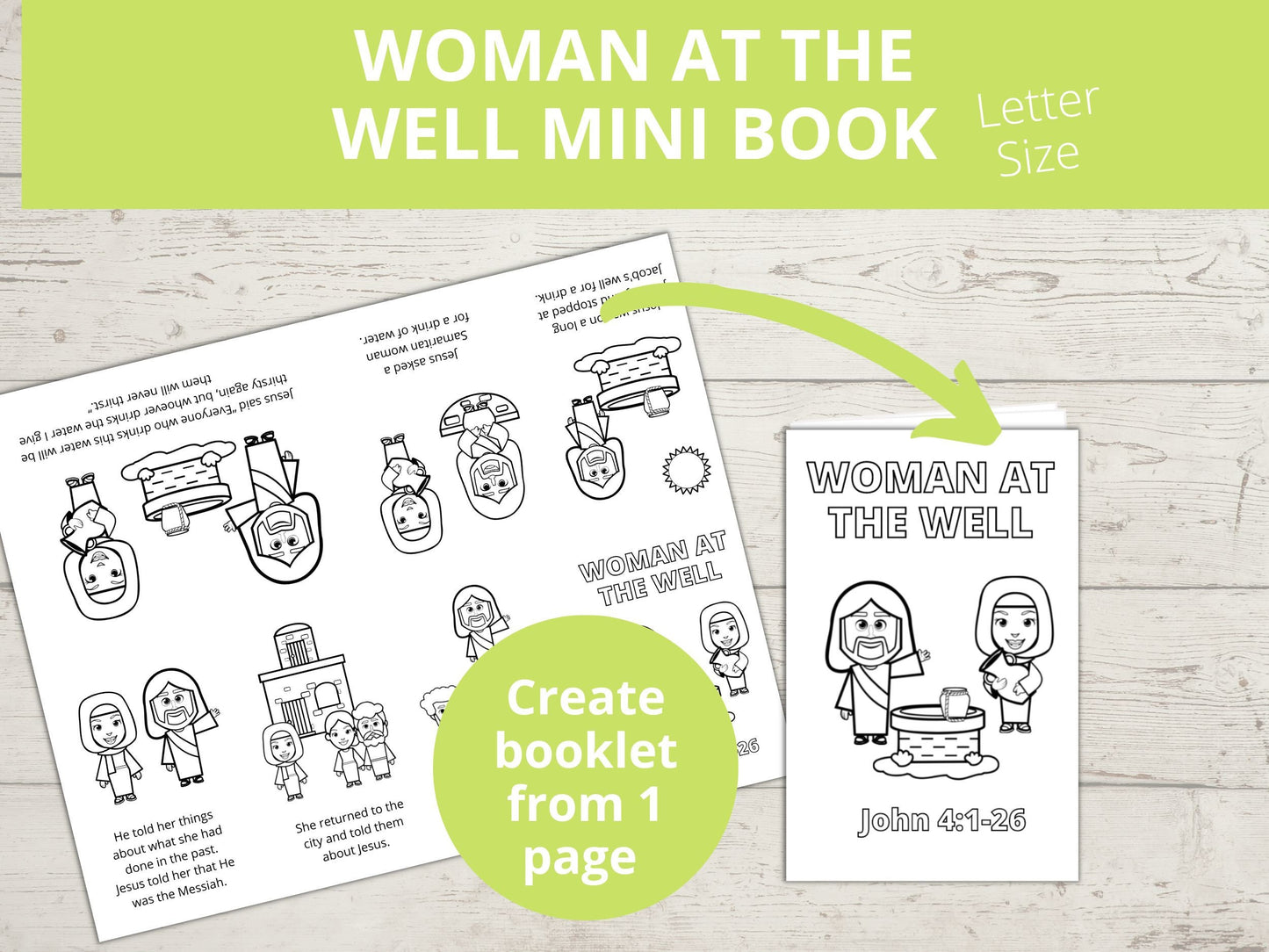 Woman and the Well Printable Mini Book