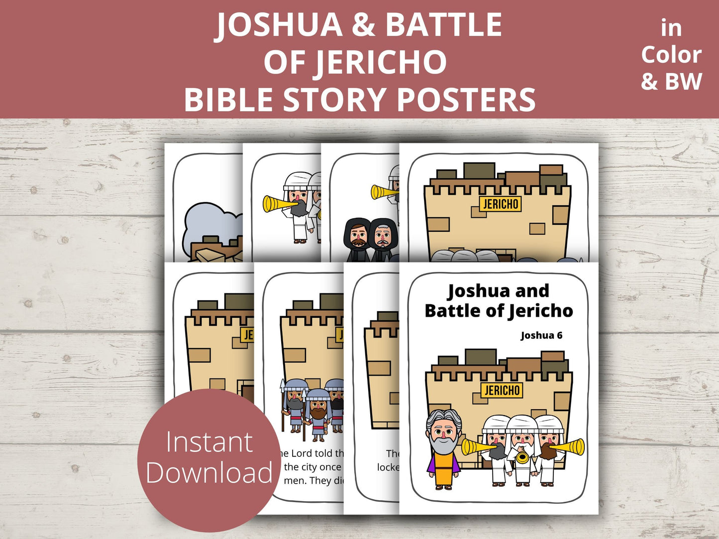 Battle of Jericho Posters and Coloring Pages