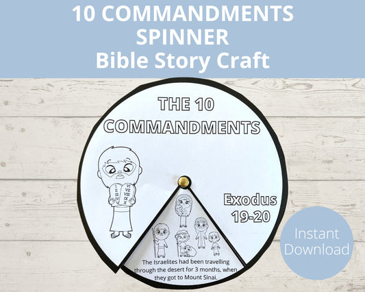 10 Commandments Printable Spinner