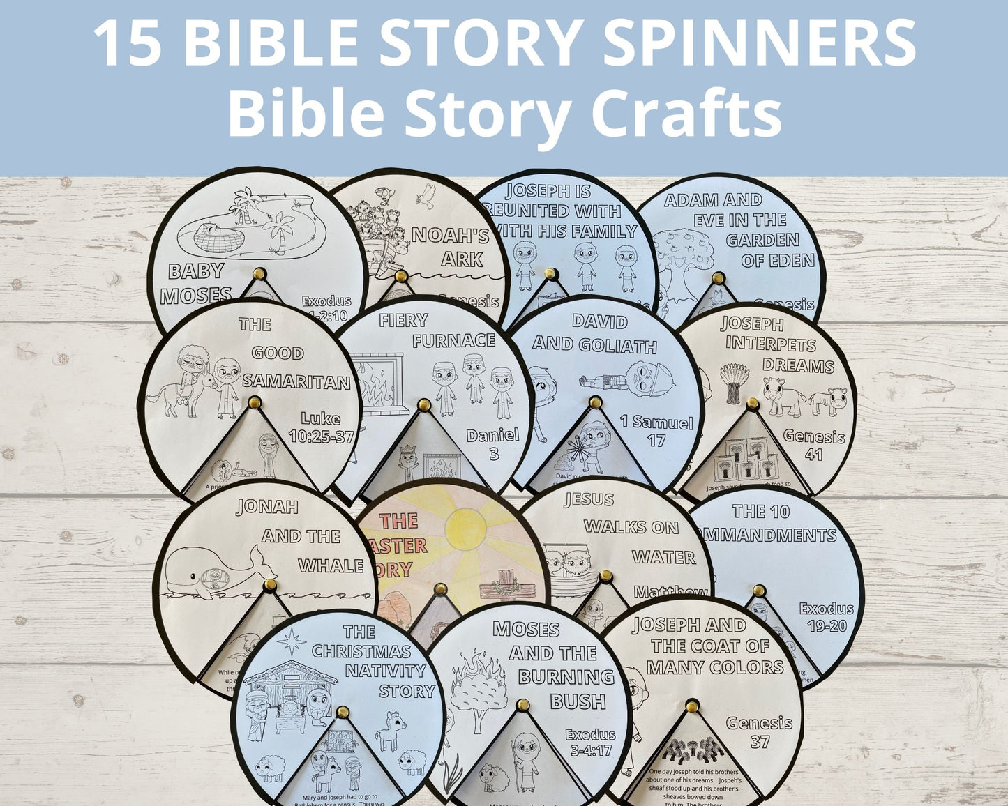 Collection of Printable Bible Spinners