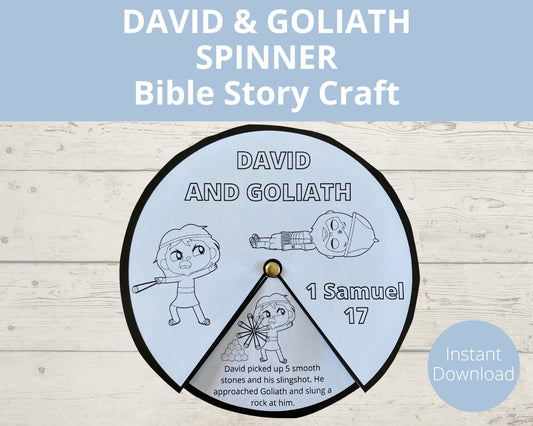 David and Goliath Printable Spinner