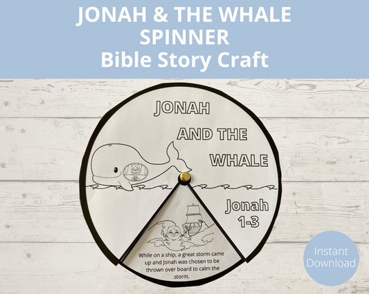 Jonah and the Whale Printable Spinner