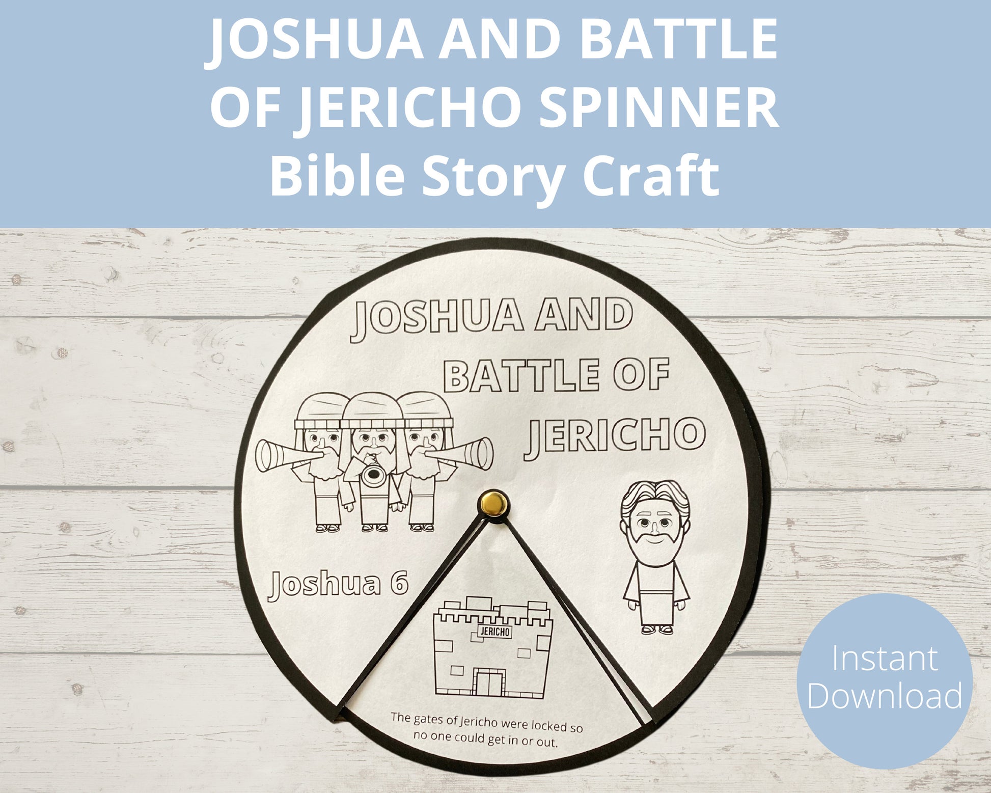 joshua-and-the-battle-of-jericho-printable-spinner-stored-up-treasure for Free Printable Walls Of Jericho Craft Joshua and the Battle of Jericho Printable Spinner – Stored Up Treasure for Free Printable Walls Of Jericho Craft