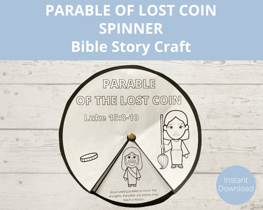 Parable of Lost Coin Printable Spinner