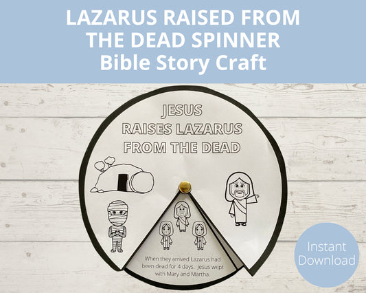 Raising of Lazarus Printable Spinner