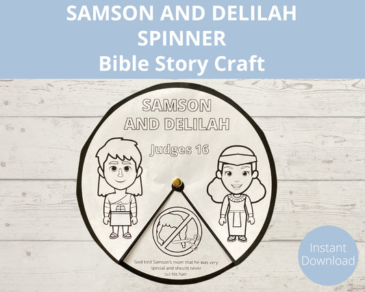 Samson and Delilah Printable Spinner