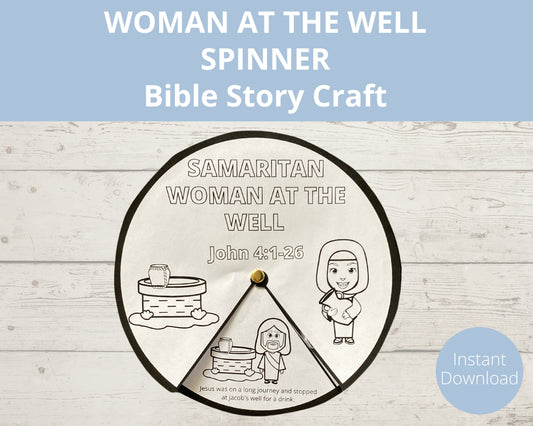 Samaritan Woman at the Well Printable Spinner