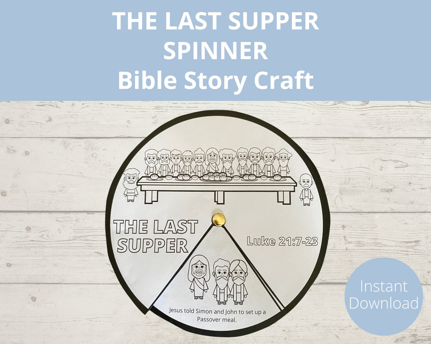 Last Supper Printable Spinner